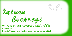 kalman csepregi business card